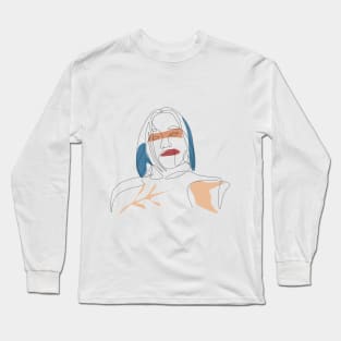 Abstract face of beautiful woman Long Sleeve T-Shirt